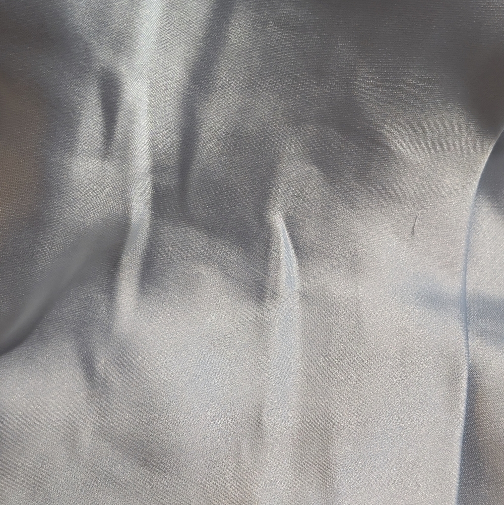 BHLDN Amsale One-Shoulder Satin Midi Dress Ice Blue Gown Size 4 NWOT - Picture 12 of 13
